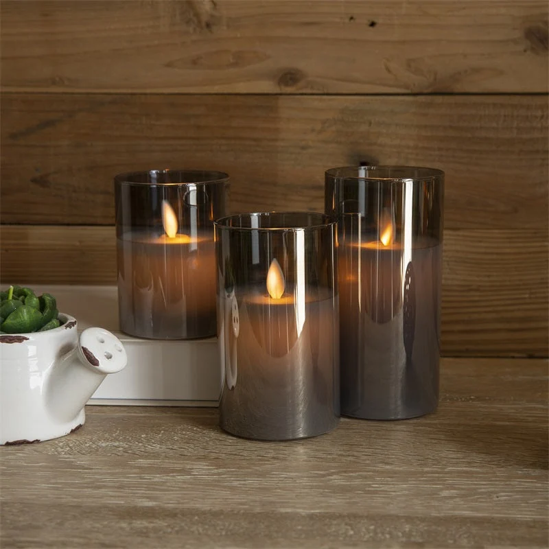 Bougie LED Rechargeable Flamme Réaliste | Pack de 3