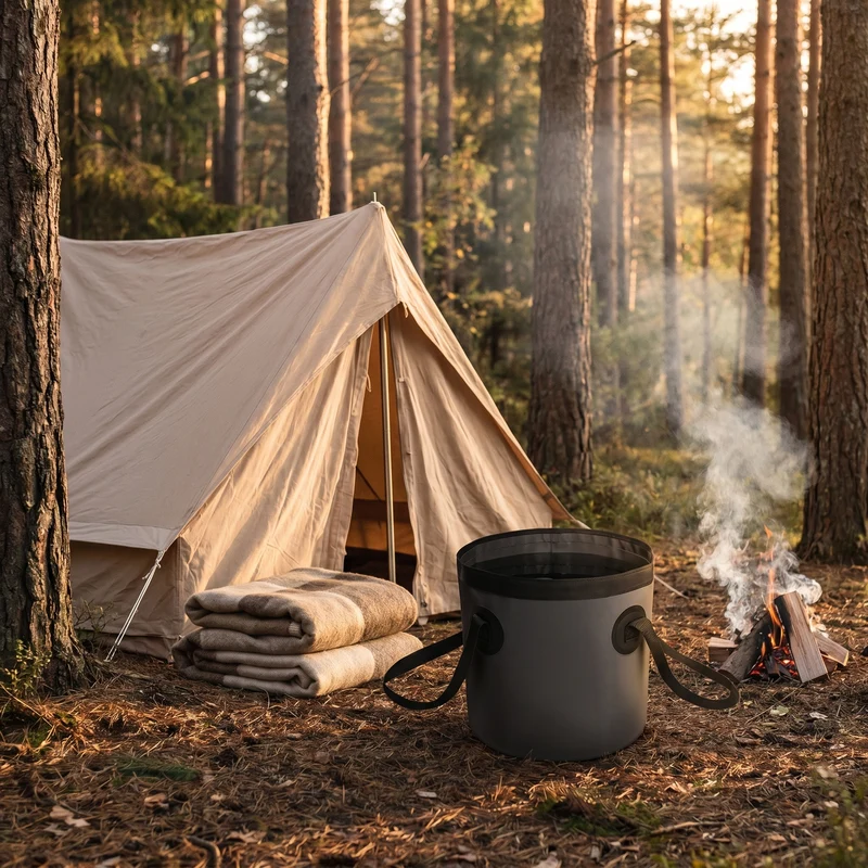 Seau Pliable Camping 20L