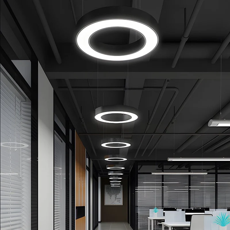 Pendellampa Modern Ring LED KontorsTak