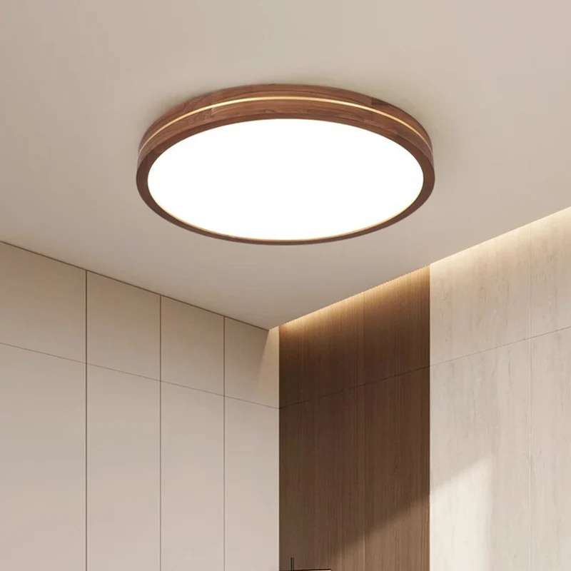 Taklampa Trä LED Inbyggd Lampa