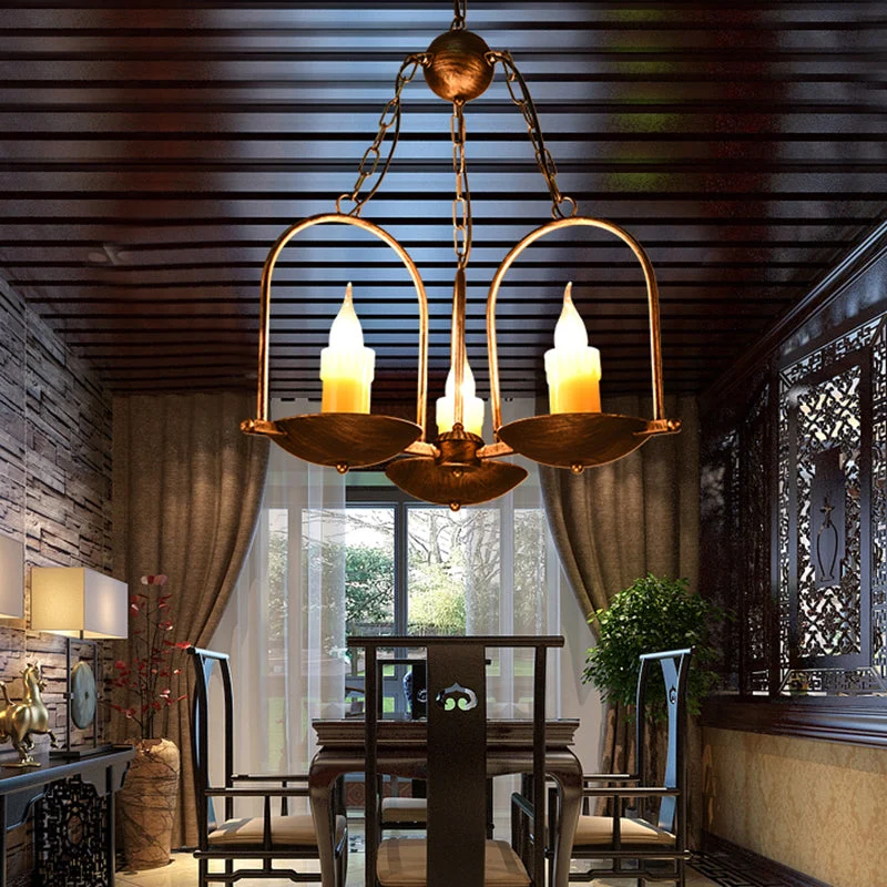 Taklampa Vintage Metall Pendelarmatur
