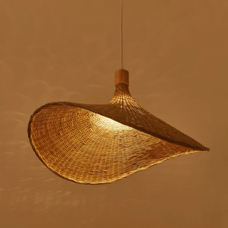 Taklampa Rustik Rattan Pendel Hängande Lampa