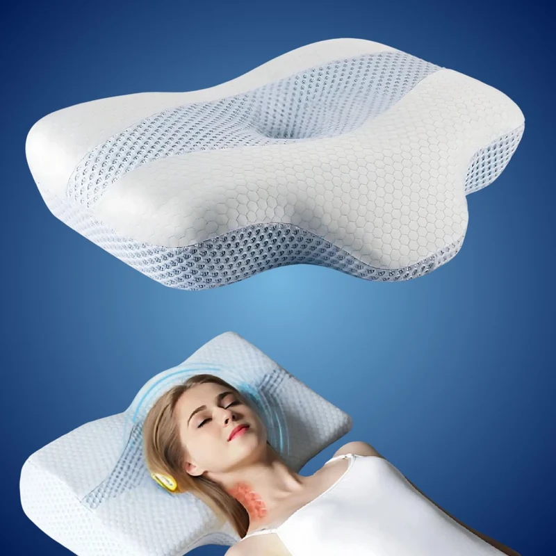Ergonomisk Nakkepude med Kølende Memory Skum til Smertelindring