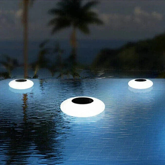 Solcelledrevne LED Poollamper med Farveskift