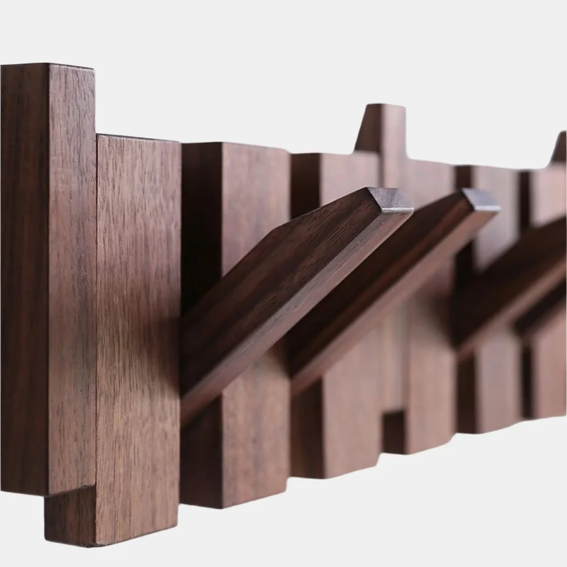 Foldbart Vægstativ i Træ med Unikt Piano-Inspireret Design