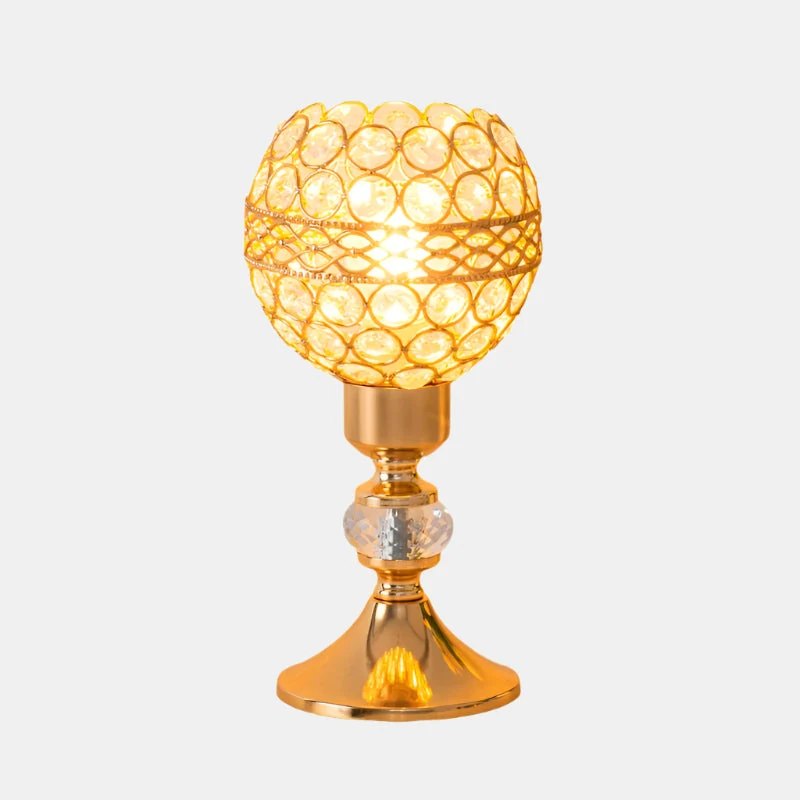 Luksus Bordlampe i Krystal - Elegant Lys til Dit Hjem