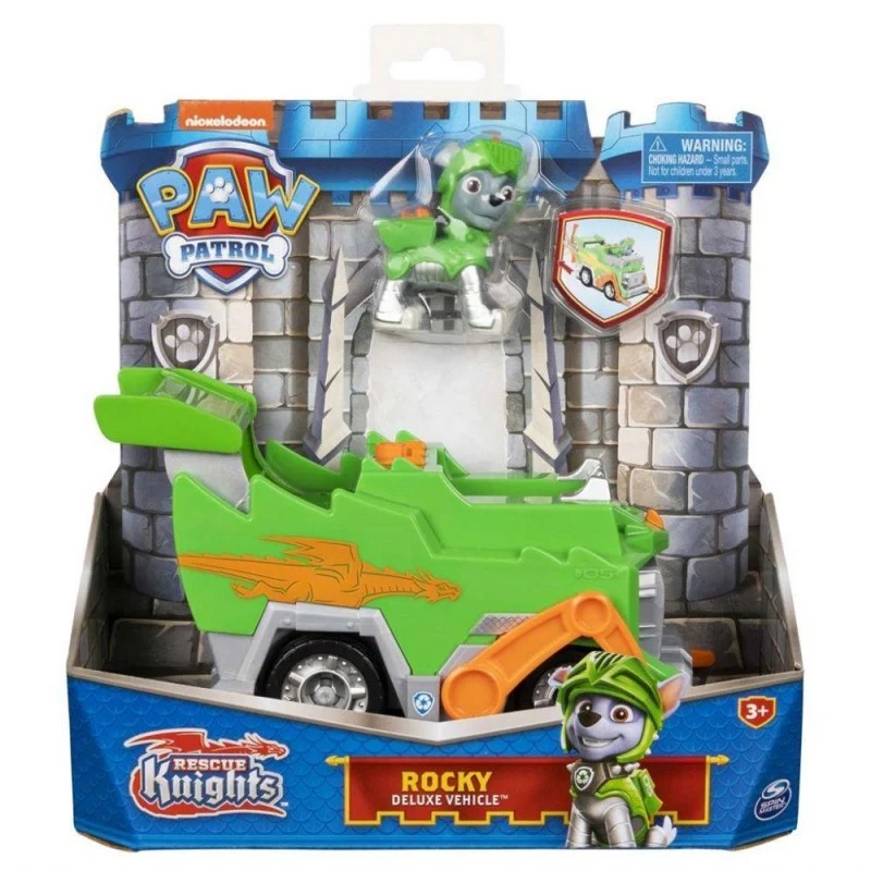 PAW Patrol räddnings riddare deluxe bil med Rocky Figur