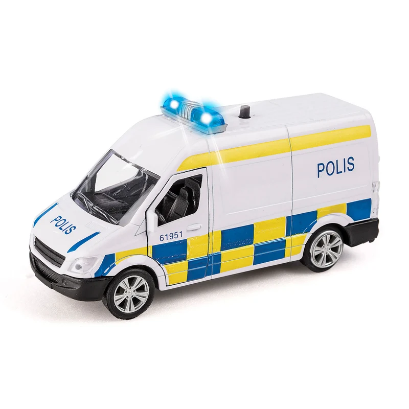 Polisvan med ljud och ljus | Leksaksfordon