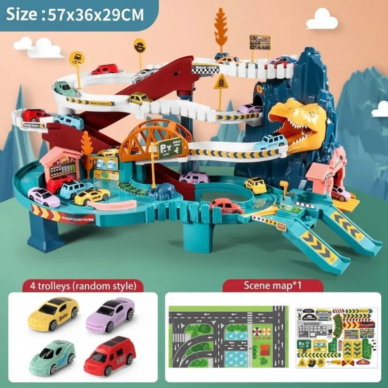 JurassicRun – Cool & Lärorikt – Dino Racebaan med bilar