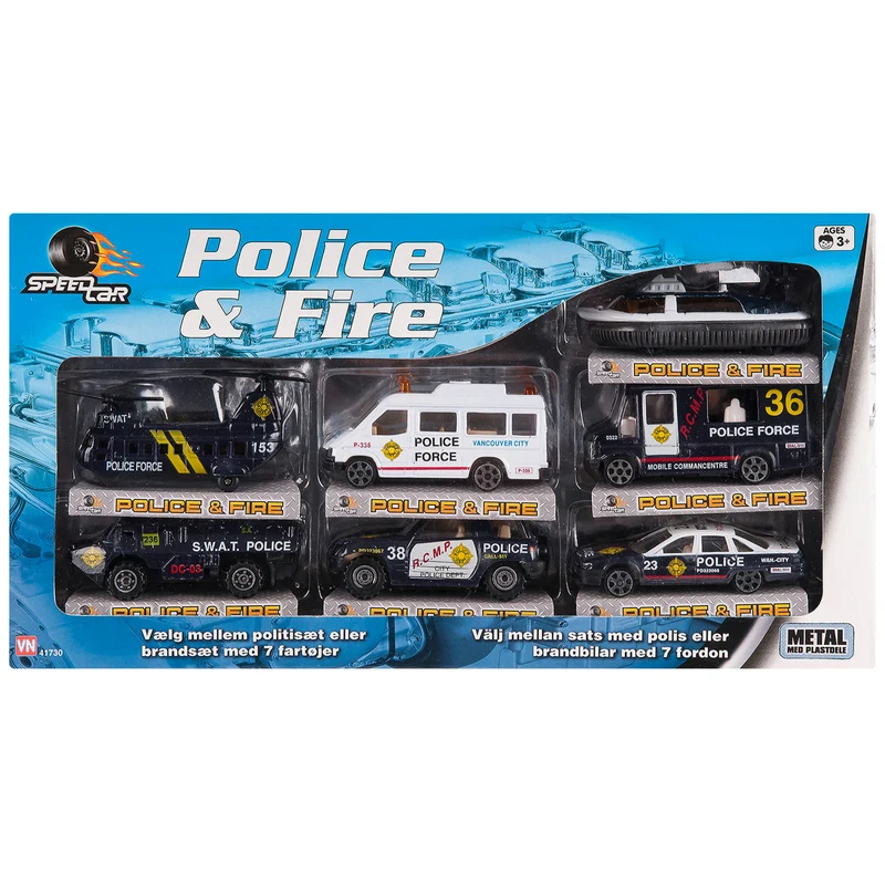 Polisbil Set | Leksaksfordon | Speed