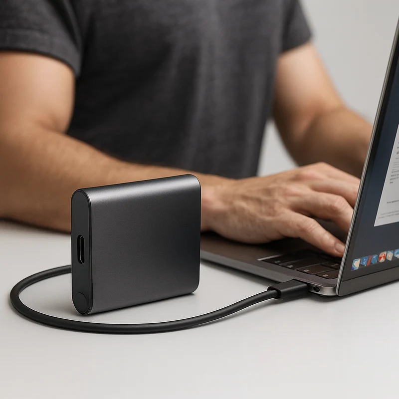 Portabel SSD, Solid State Lager, USB-C tilslutning