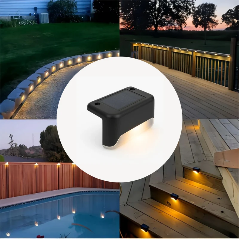 Vandtætte LED Soltrappe Lys i varm hvid til have og terrasse