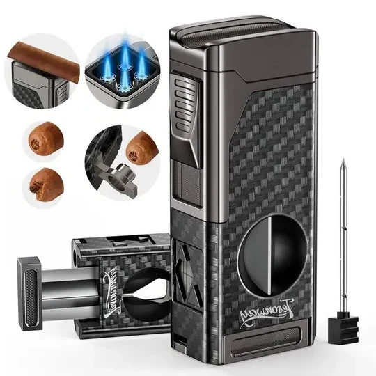 Cigar lighter og cutter sæt