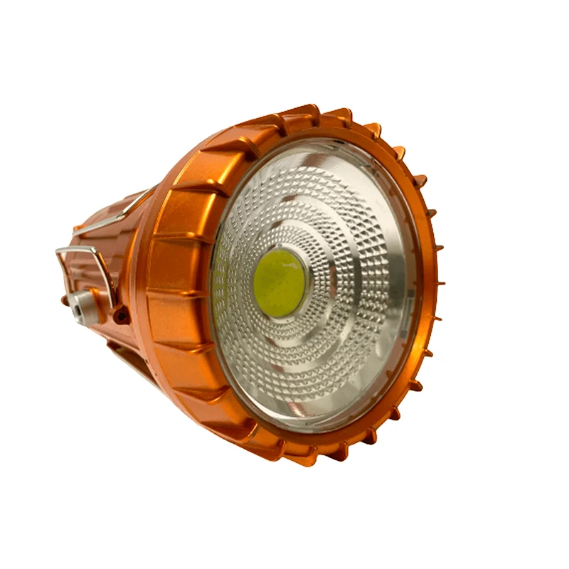 LED Campinglampa m/batteri - Koppar eller silver - laddas via solceller