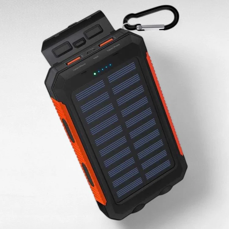 Vandtæt bærbar oplader med solenergi