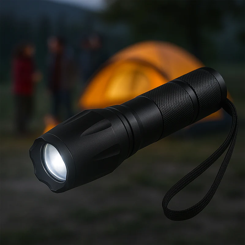 Taclight LED zoomficklampa (vattentät och stöttålig) m/5 funktioner