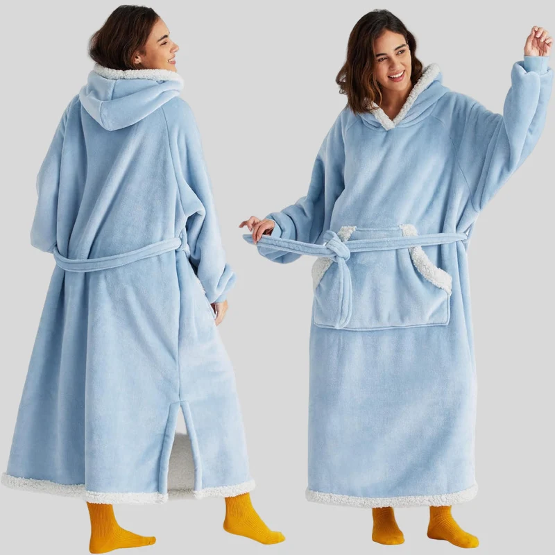 Hoodie-Blanket til Unisex, Oversized, med Hætte og Lange Ærmer, Komfortabel