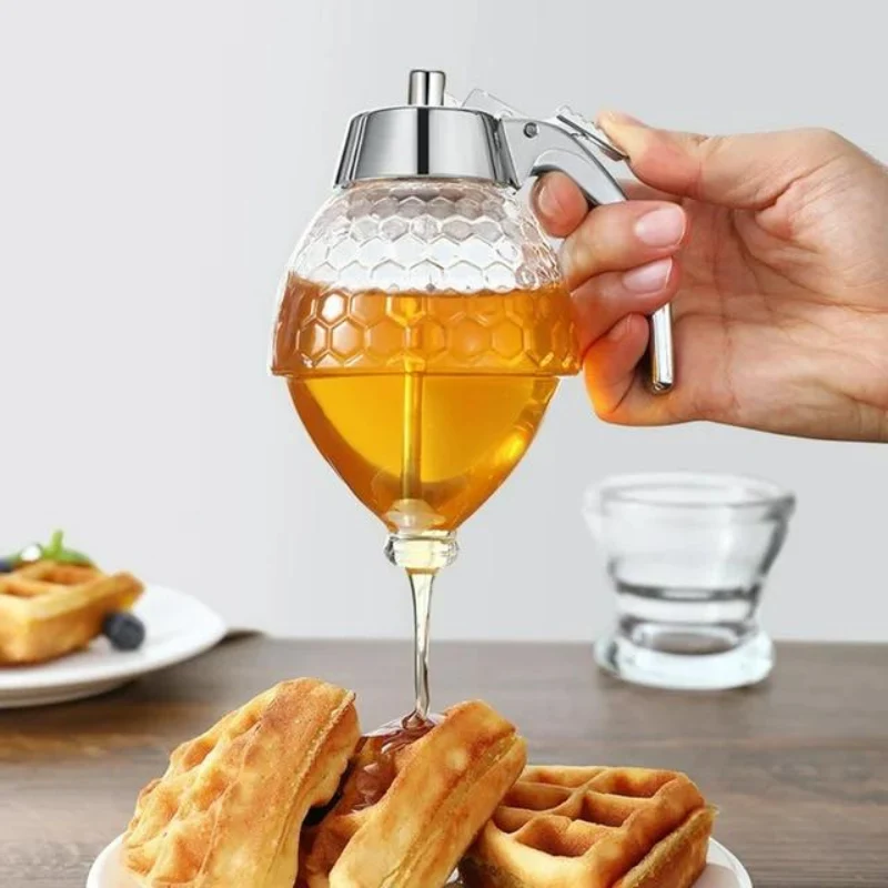Elegant Honningdispenser med Drypfri Teknologi – AmberDrop