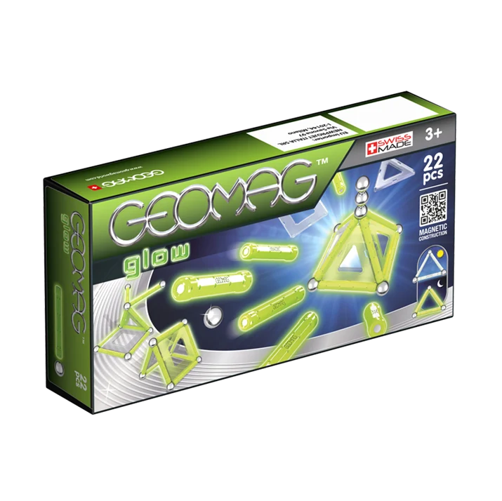 Geomag Glow Konstruktionsleksak Självlysande Magnetiska Delar, 22 st