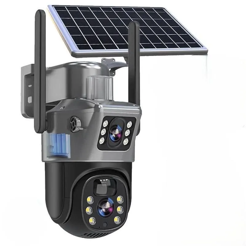 Trådløs sikkerhedskamera med solpanel og 360° synsvinkel - 4K