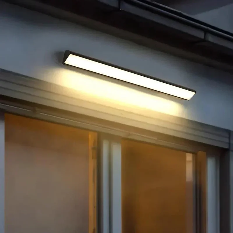 Utomhusvägglampa Svart LED Väderbeständig Modern