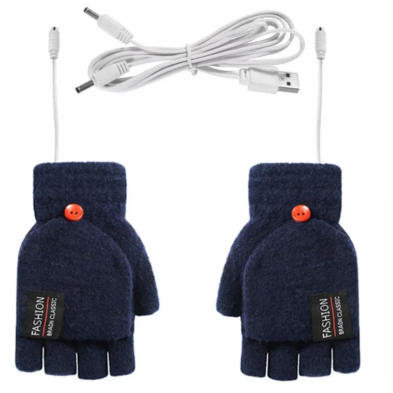 USB Varmehandsker | 3 Temperaturindstillinger | Blødt Strikkemateriale | Unisex Størrelse