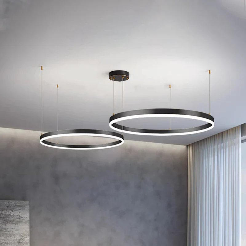 Pendellampa Ring | Modern Dimmbar Takarmatur Svart
