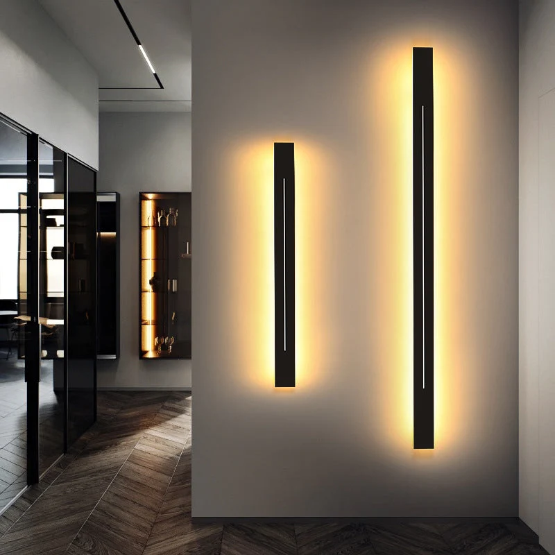 Modern LED Vägglampa i Svart Akryl