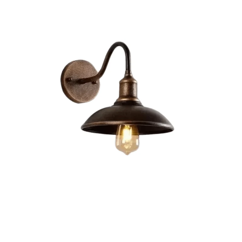 Retro LED Vägglampa Med E27 Sockel – Vattentät - Vintage Stil - Kvalitets Smidesjärn - Flera Färgalternativ - Inomhus/Utomhus Användning