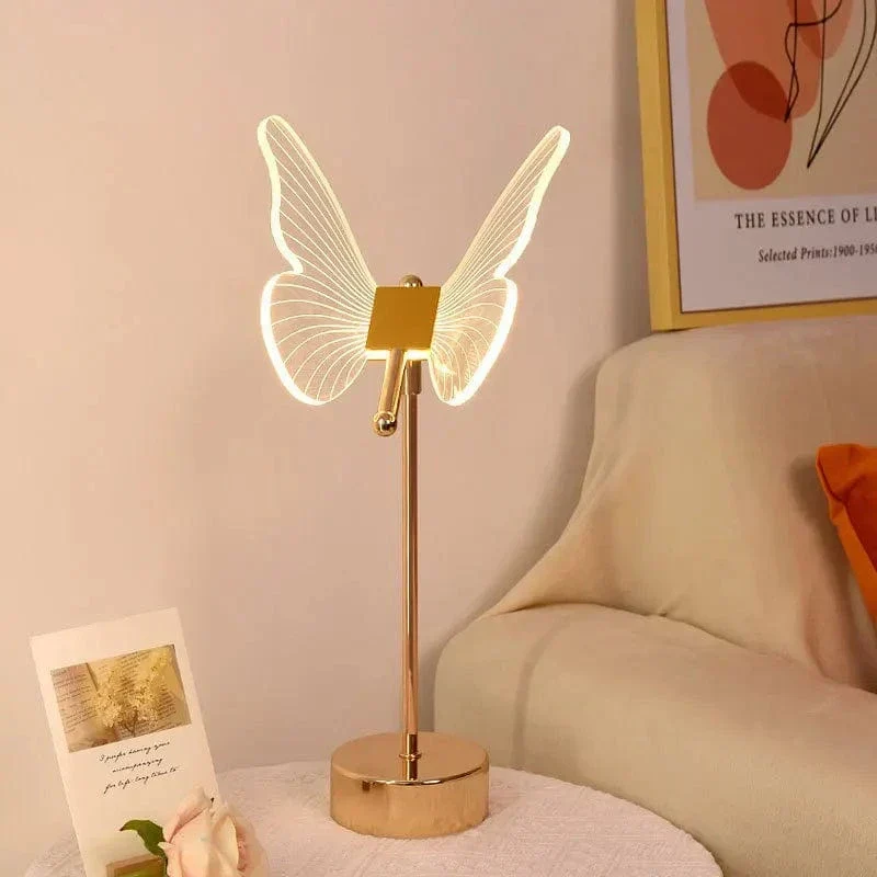 Retro LED Bordlampa Med Justerbart Huvud – USB Anslutning - Dimmbar - 3 Färgtoppar - Metall och Akryl - Idealisk För Vardagsrum och Sovrum