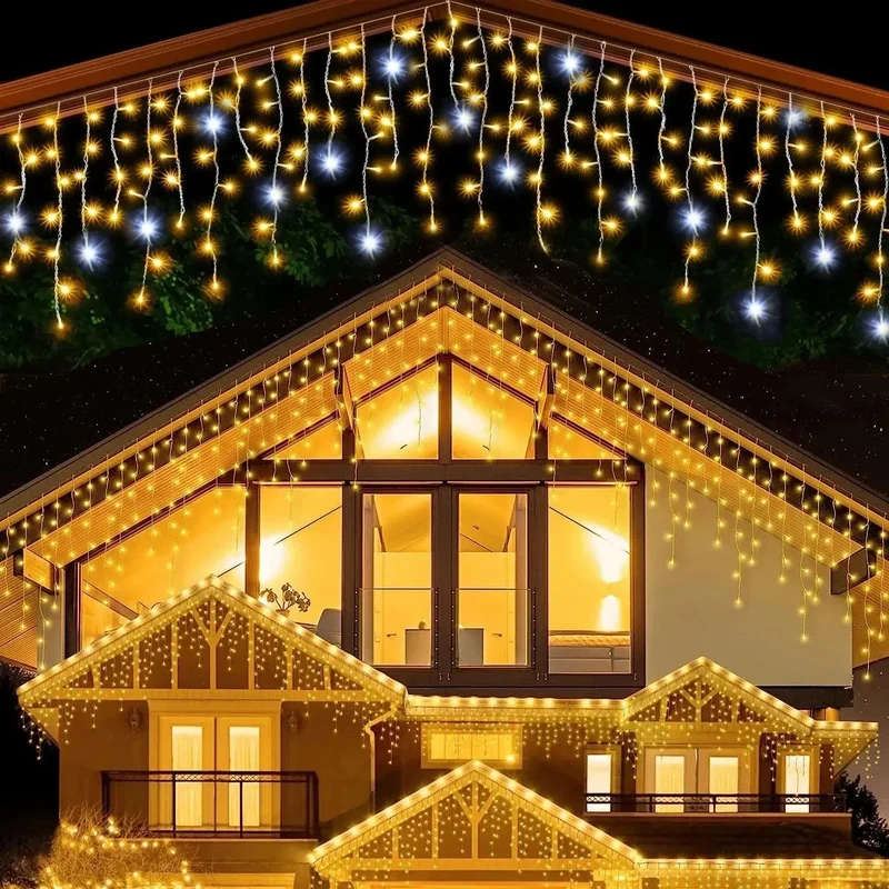 Icicle String LED Twinkle Effekt Ljus