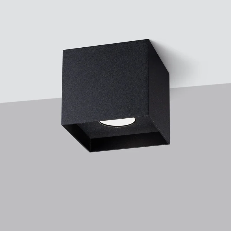 Hati Taklampa - Industriell Loftstil - Minimalistisk Svart Design - Lätt Gipscements Konstruktion - Lättunderhållen och Lampa Ersättande - Kompakt för Mångsidiga Arrangemang