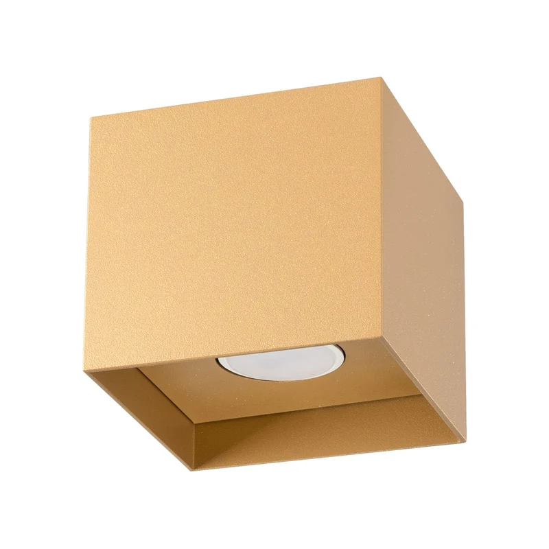 Hati Taklampa - Guld - Industriell Loftstil - Lätt Gipscement - Minimalistisk Design - Enkel Bytning av Glödlampa - Kompakt och Mångsidig