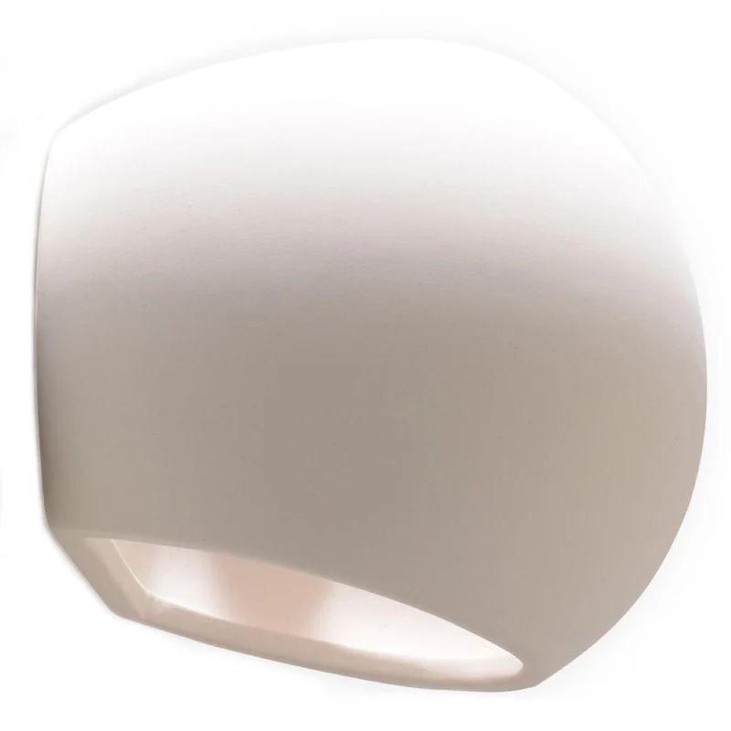 Globe Keramisk Vägglampa - Modern Cirkel Design - Mjuk Belysning - Vit