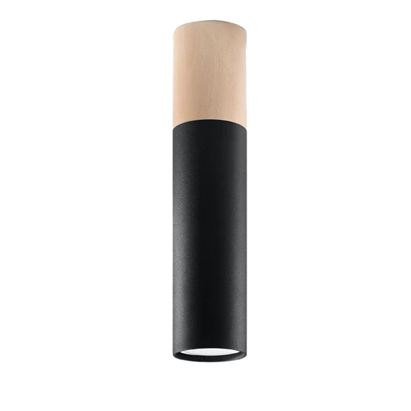 PABLO Taklampa Svart - Modern Spotlight Design - Utbytbart GU10 Ljus - Lätt att Rengöra - Snabb Installation - Elegant med Trädetalj - Flera Variationer