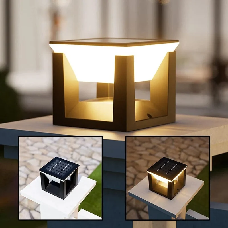 Utomhus Solcellsdriven Modern Trädgårdslampa
