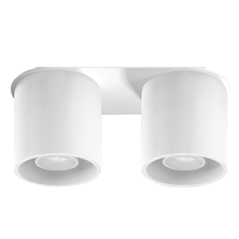 Orbis Vit Tak/ Vägglampa - Dubbel Cylindrisk Skärm - Aluminium - Modern
