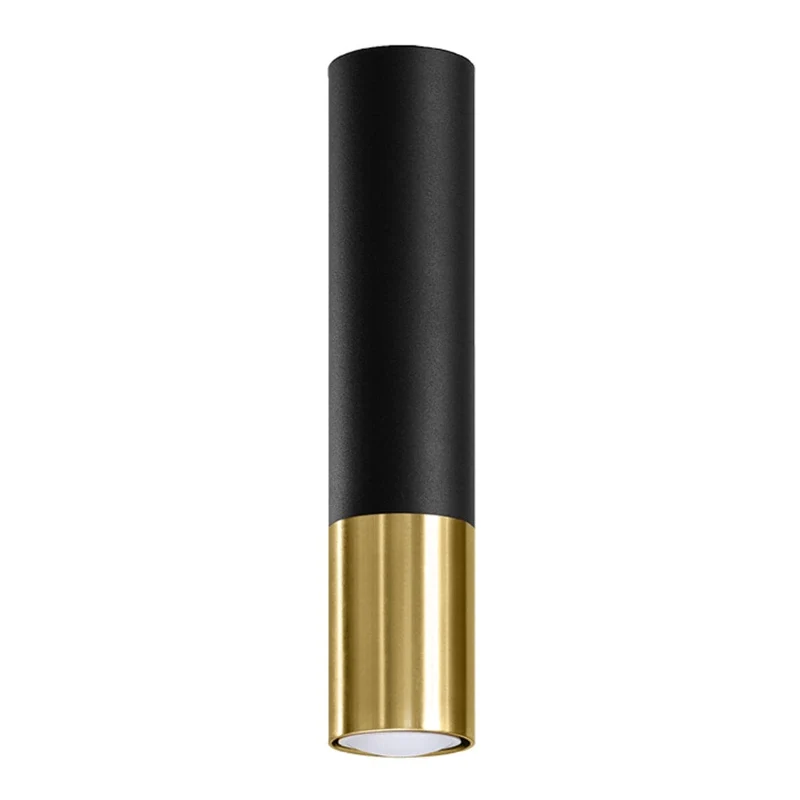 LOOPEZ Taklampa Svart/Guld - Modern Spotlight - Lätt att Rengöra - Bytbara GU10 Lampa - Universellt Monteringssystem - Tidlös Design