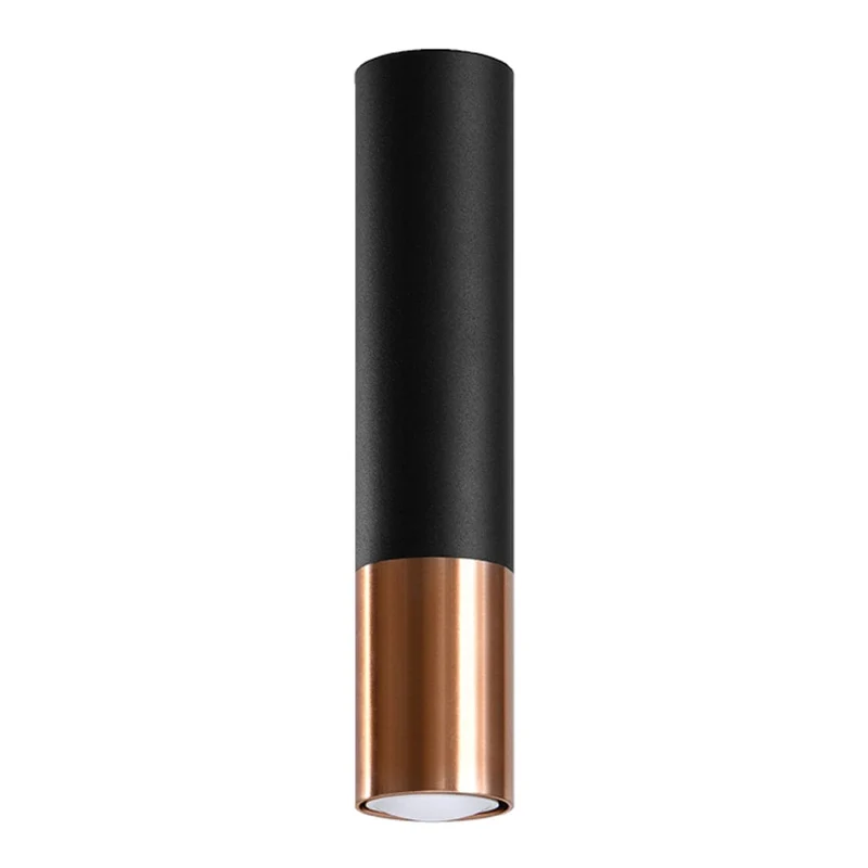 LOOPEZ Taklampa Svart/Koppar - Modern Spot Light - Lätt att rengöra - Utbytbart GU10-lampor - Universellt monteringssystem - Tidös design