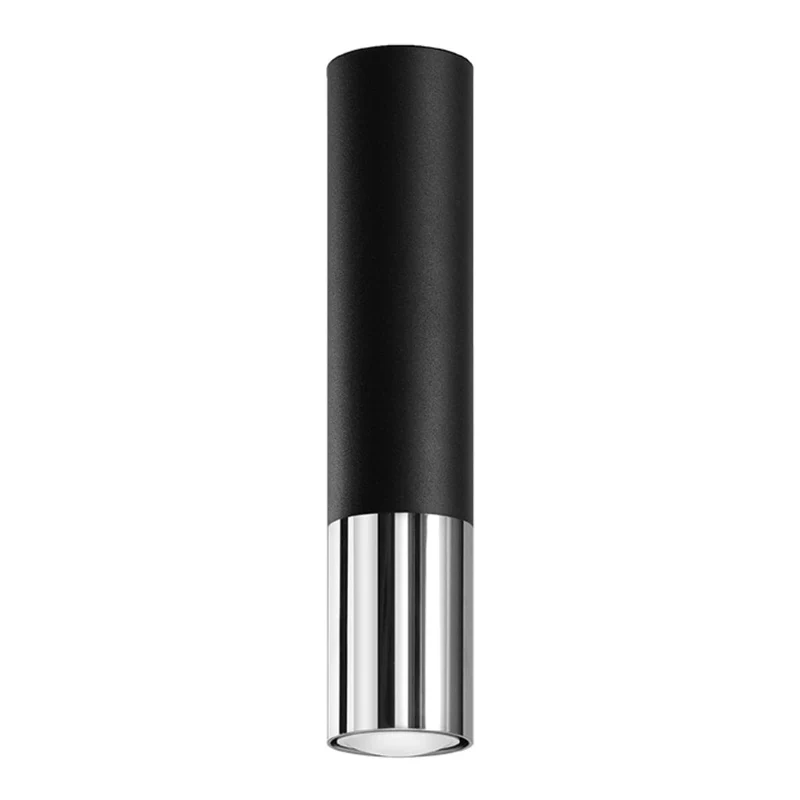 LOOPEZ Taklampa Svart/Krom - Modern Spot Ljus - Lätt att Rengöra - Utbytbara GU10 Lampor - Universellt Monteringssystem - Tidlös Design
