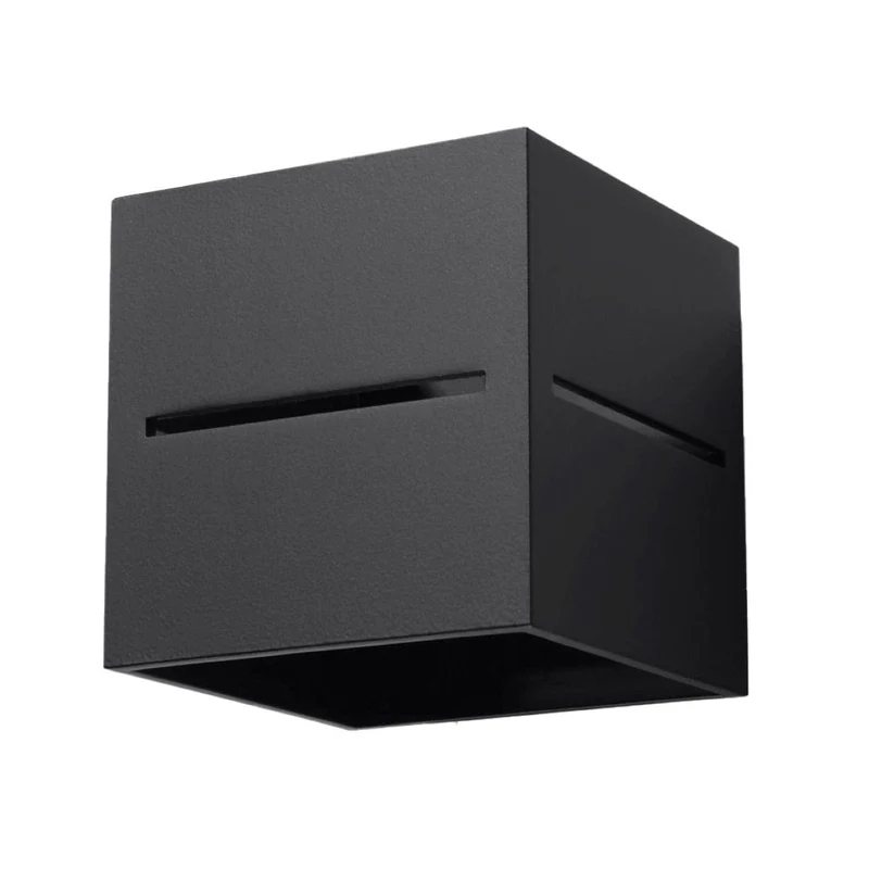 Lobo svart vägglampa - Minimalistisk aluminiumdesign - G9-sockel - 10x12x10 cm