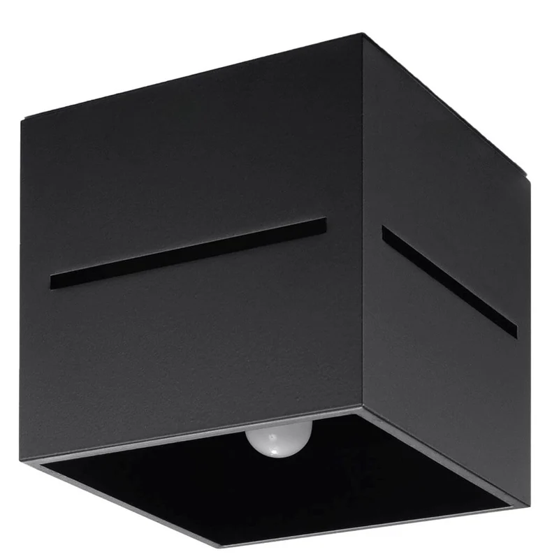 Lobo Svart Taklampa - Minimalistisk Aluminium Design - G9 Sockel - 10x10x10 cm