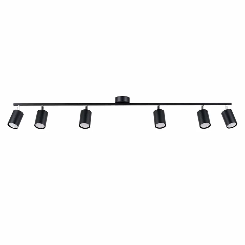 LEMMI Taklampa 6 L Svart - Minimalistisk Design - Justerbar Ljusvinkel - Smart Glödlampa Kompatibel - Lätt att Rengöra - Funktionell Belysning