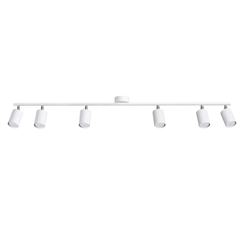 LEMMI Taklampa 6 L Vit - Minimalistisk Design - Justerbar Ljusvinkel - Smart Glödlampa Kompatibel - Lätt att Rengöra - Funktionell Belysning
