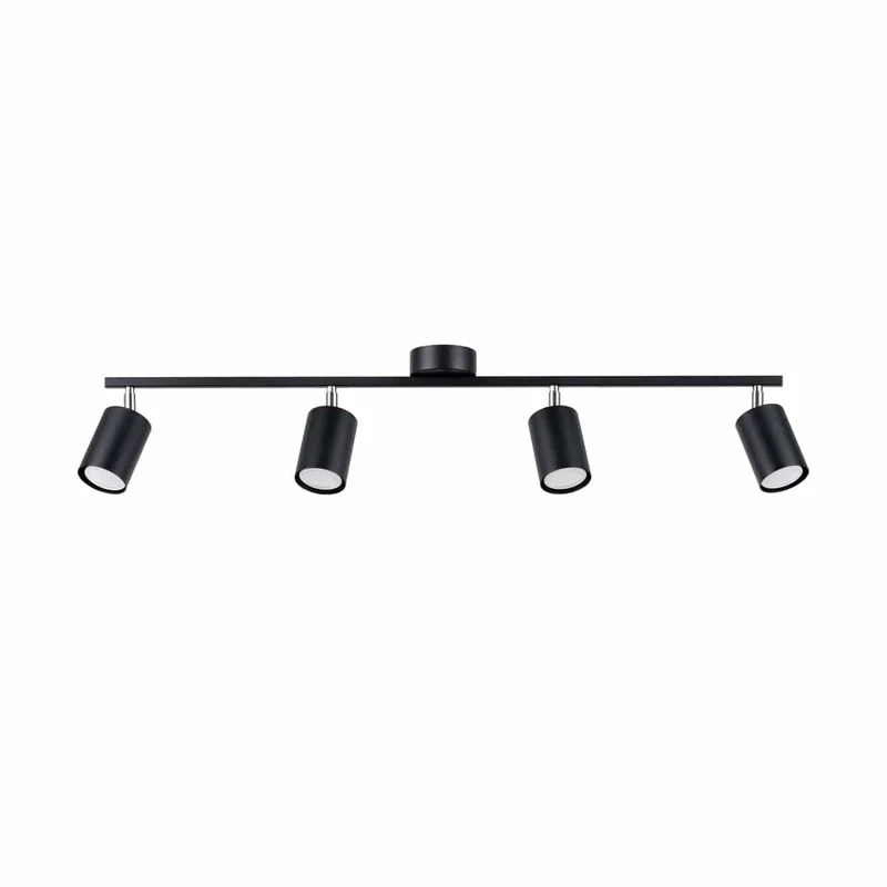 LEMMI Taklampa 4 L Svart - Minimalistisk Design - Justerbar Ljusvinkel - Smart Glödlampa Kompatibel - Lätt Att Rengöra - Funktionell Belysning