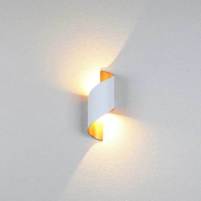 LED Vägglampa Med Modernt Spiraldesign - Vattentät - Inomhus/Utebruk - 10W - Aluminiumkonstruktion - IP65 Klassad
