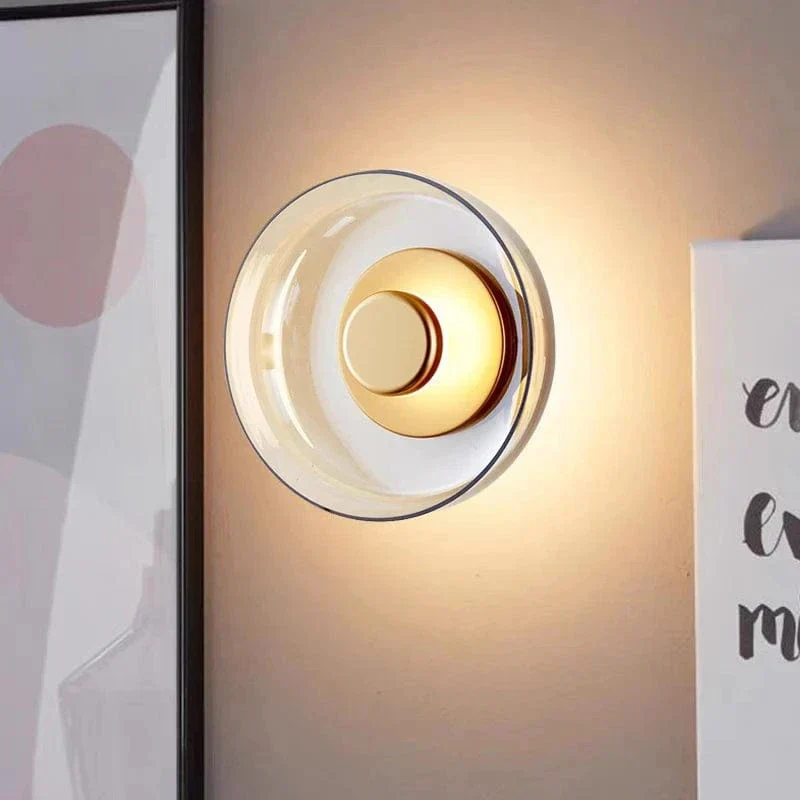 LED Vägglampa Med Glas Skärm - Modern Design - Varm Vit Ljus - Järn Konstruktion - Inomhus Vägglampor - Dekorativa Väggfästen