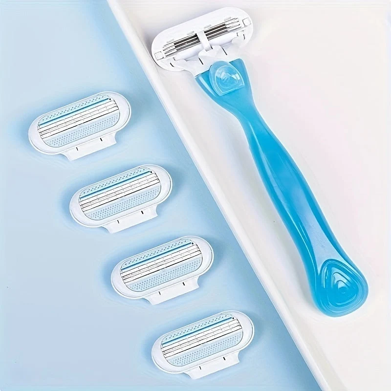 Elegant barberkniv til kvinder med 8 udskiftelige blade