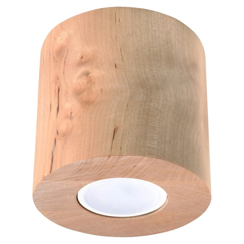 ORBIS Naturlig Trä Taklampa - Minimalistisk Design - Lätt att Rengöra - Snabb Installation - Varmt Trämaterial - Utbytbara GU10 Glödlampor - Mångsidig Stil