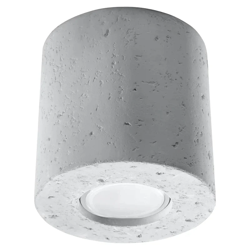 ORBIS Betongtaklampa - Minimalistisk Design - Lätt att Rengöra - Snabb Installation - Industriell Loftstil - Utbytbart GU10 Glödlampor - Lättviktig